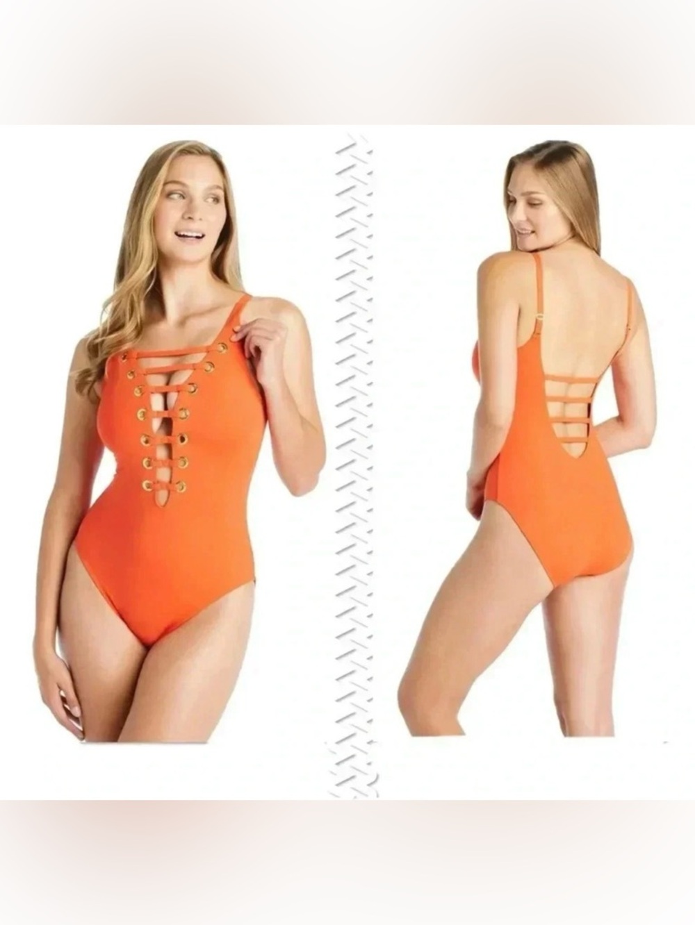 Bleu Rod Beattie Free Spirit Lace Down One
Piece Swimsuit